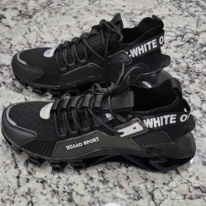 Men's Huaao Sport Breathable Sneakers. Black. EUR 42. Knitted Mesh Fabric